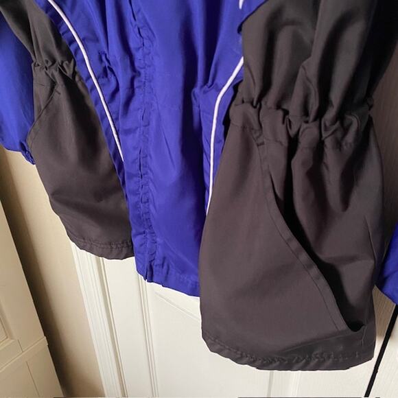VINTAGE Fila Full Zip Jacket Windbreaker Indigo Blue/Black Color-Block Men Large - Picture 8 of 13
